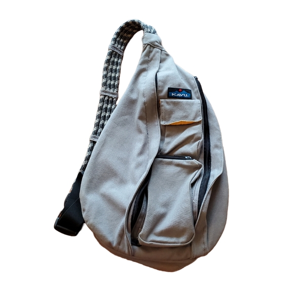 Kavu Handbags - KAVU gray rope sling bag, Crossbody, gorpcore, outdoors